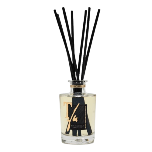 DOLCE VANIGLIA STICKS ML.100 HOME FRAGRANCE-TFU (8 Black Bamboo Sticks cm.20 included)